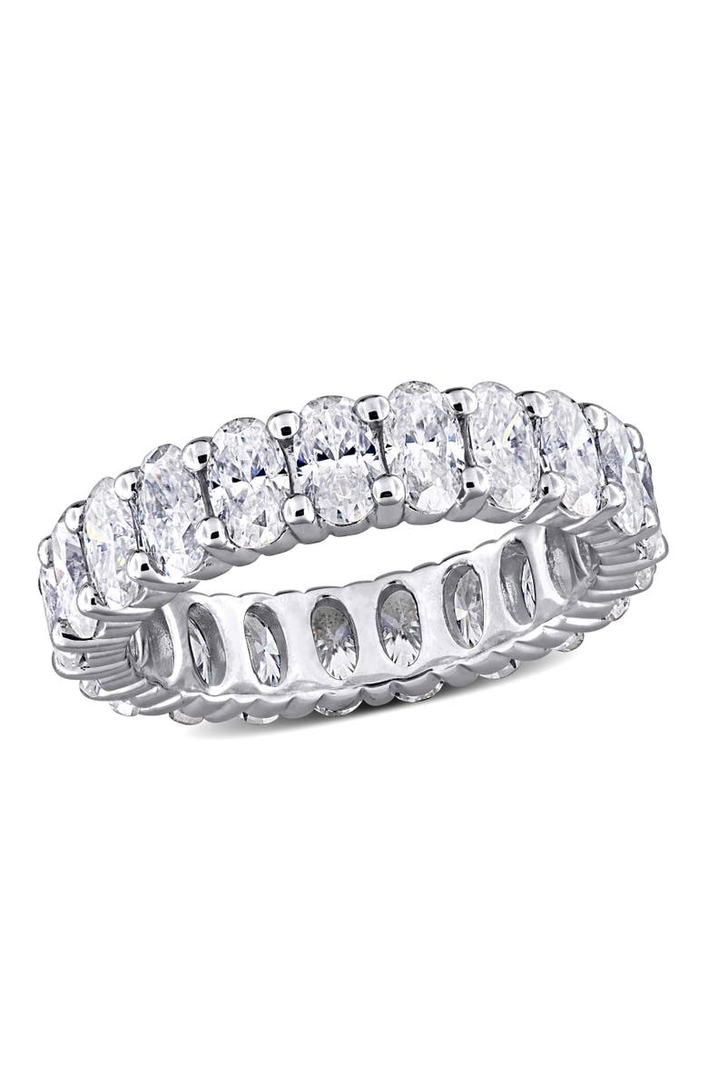 Julianna B. 4 1/5ct D.E.W. Moissanite Oval Eternity Ring, Main, color, Sterling Silver