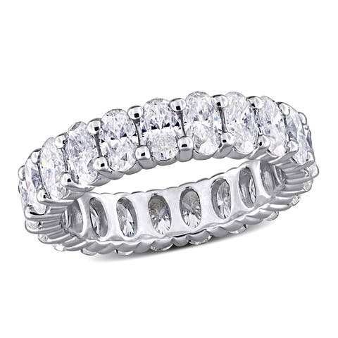 4 1/5ct D.E.W. Moissanite Oval Eternity Ring