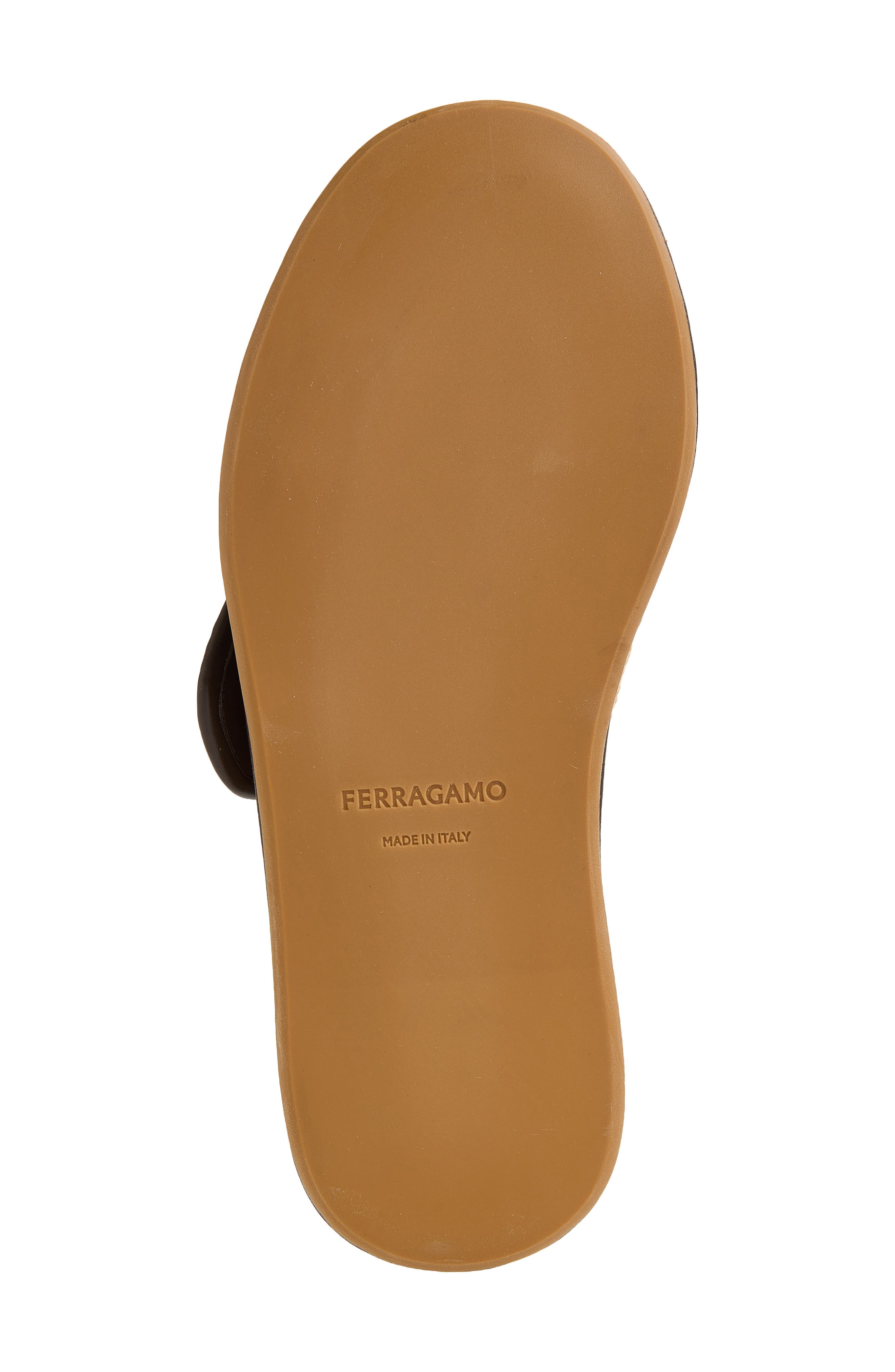 FERRAGAMO Elyzia Raffia Slide Sandal, Alternate, color, Naturale Testa Di Moro