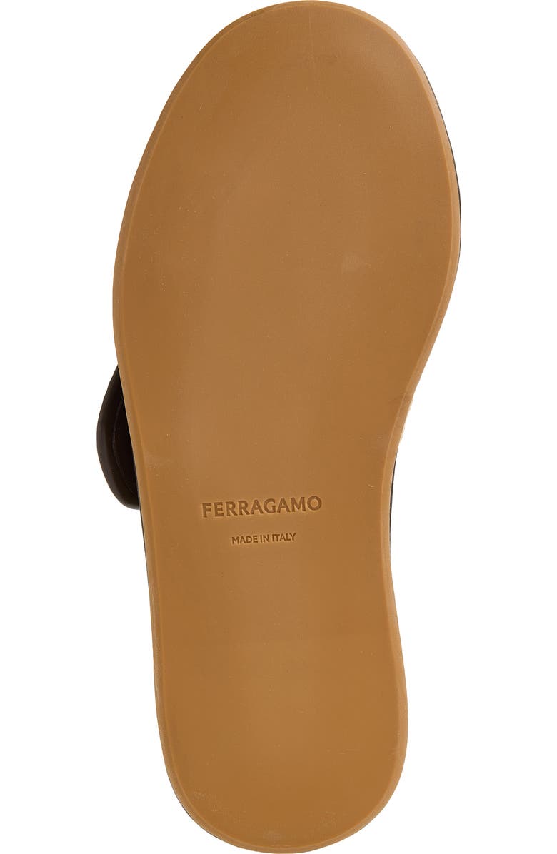 FERRAGAMO Elyzia Raffia Slide Sandal, Alternate, color, Naturale Testa Di Moro