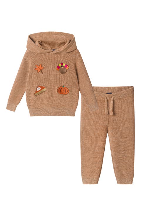 Kids' Hooded Cotton Sweater and Pants Set