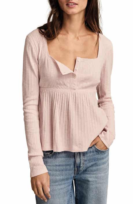 Lucky Brand Babydoll Henley Top