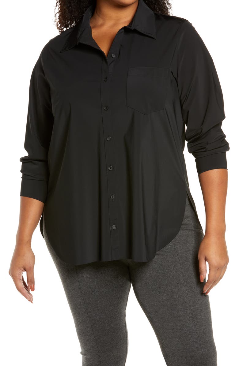 Lysse 'Lyssentials Schiffer Button-Up Shirt, Main, color, Black