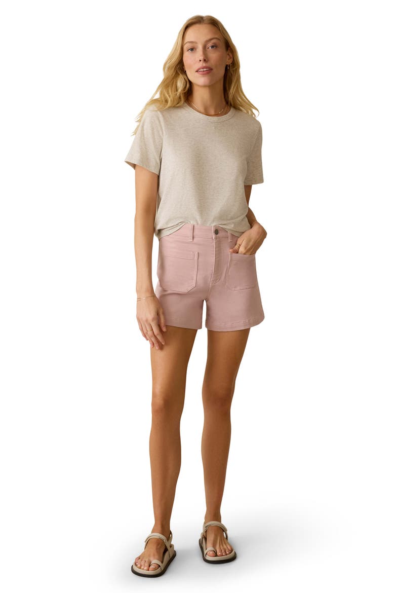 Stretch Terry Patch Pocket Shorts, Alternate, color, SPRING QUARTZ