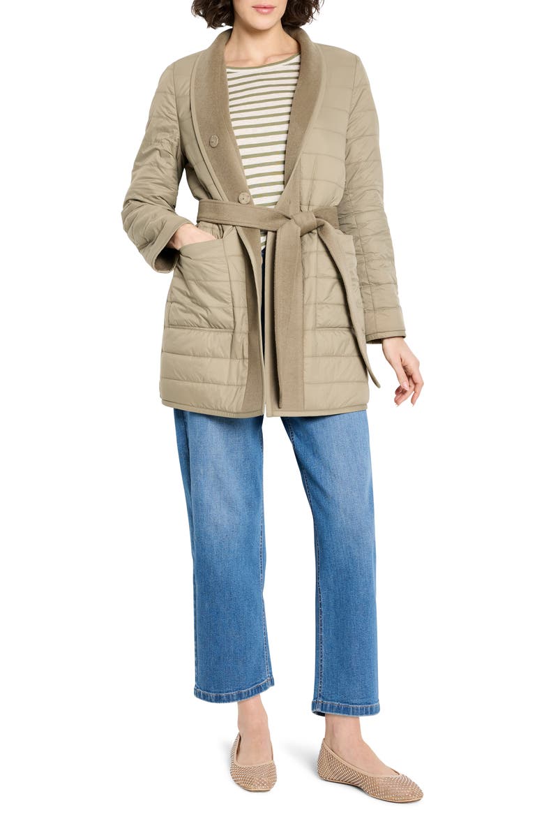 Reversible Belted Coat, Alternate, color, PEWTER