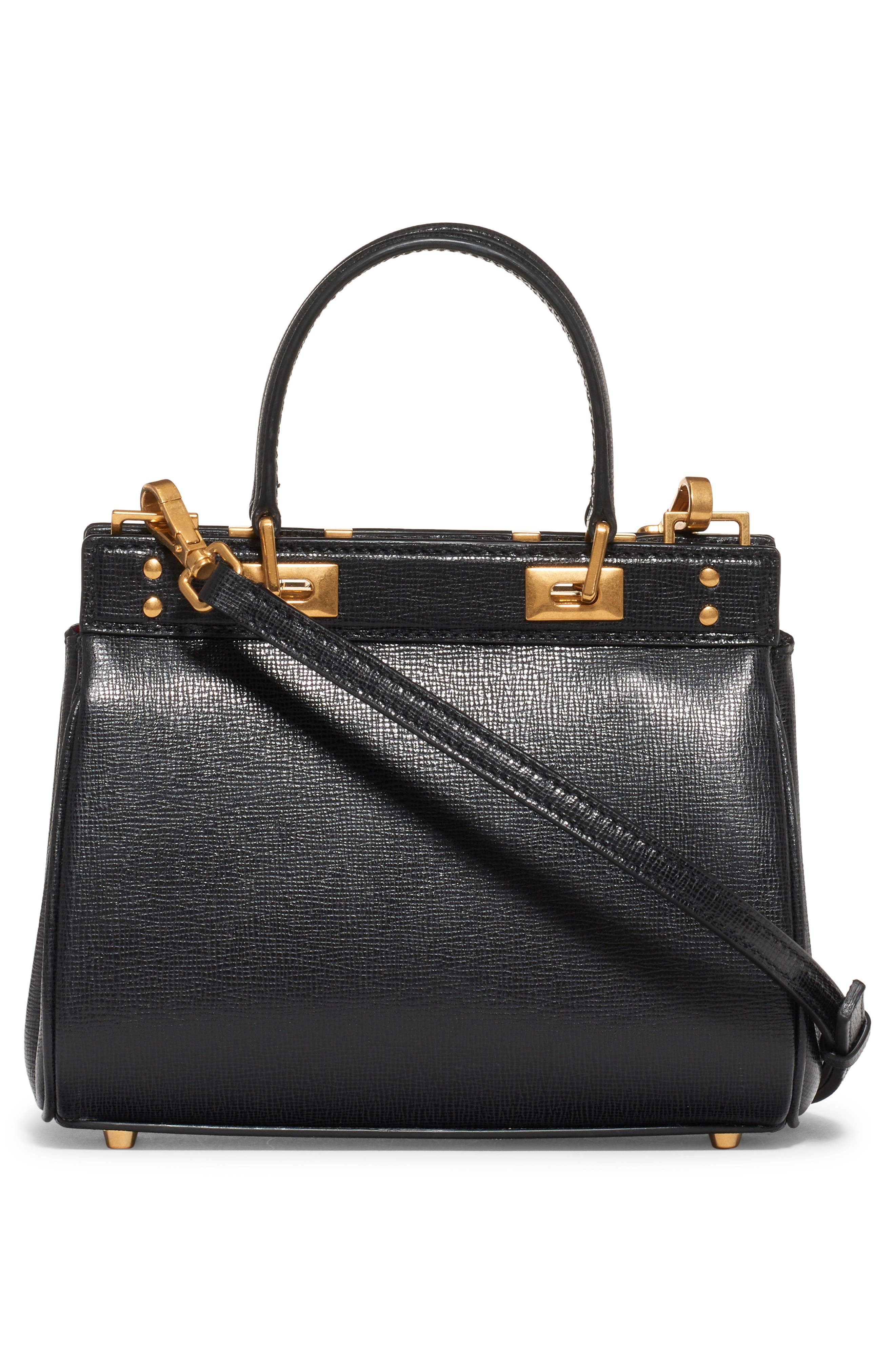 Valentino Garavani Mini Alcove VLOGO Leather Top Handle Bag, Alternate, color, 