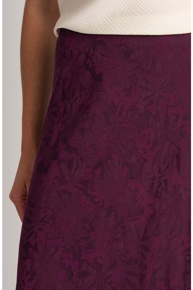 Jacquard Pull-On Midi Skirt, Alternate, color, WINTER BLOOM