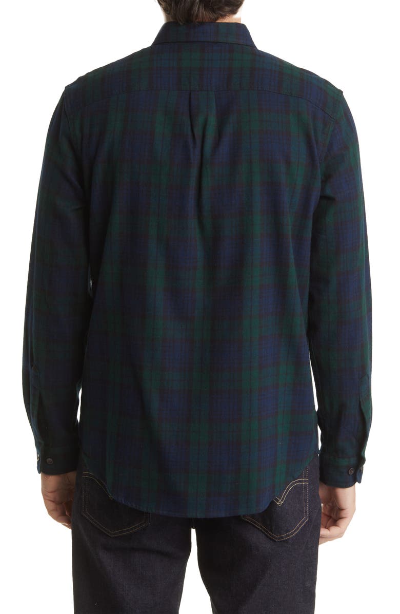 L.L.Bean Scotch Fitted Plaid Flannel Button-Down Shirt, Alternate, color, 
