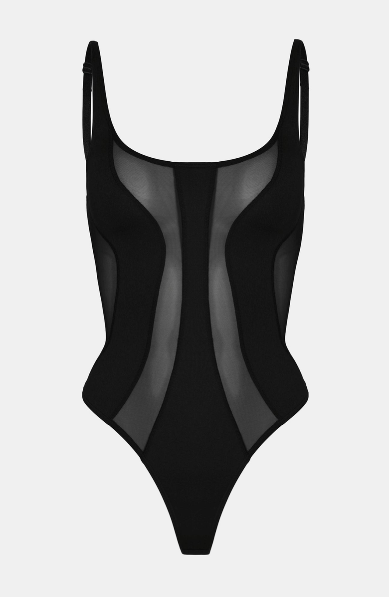 OW Collection TWIST Bodysuit, Alternate, color, Black