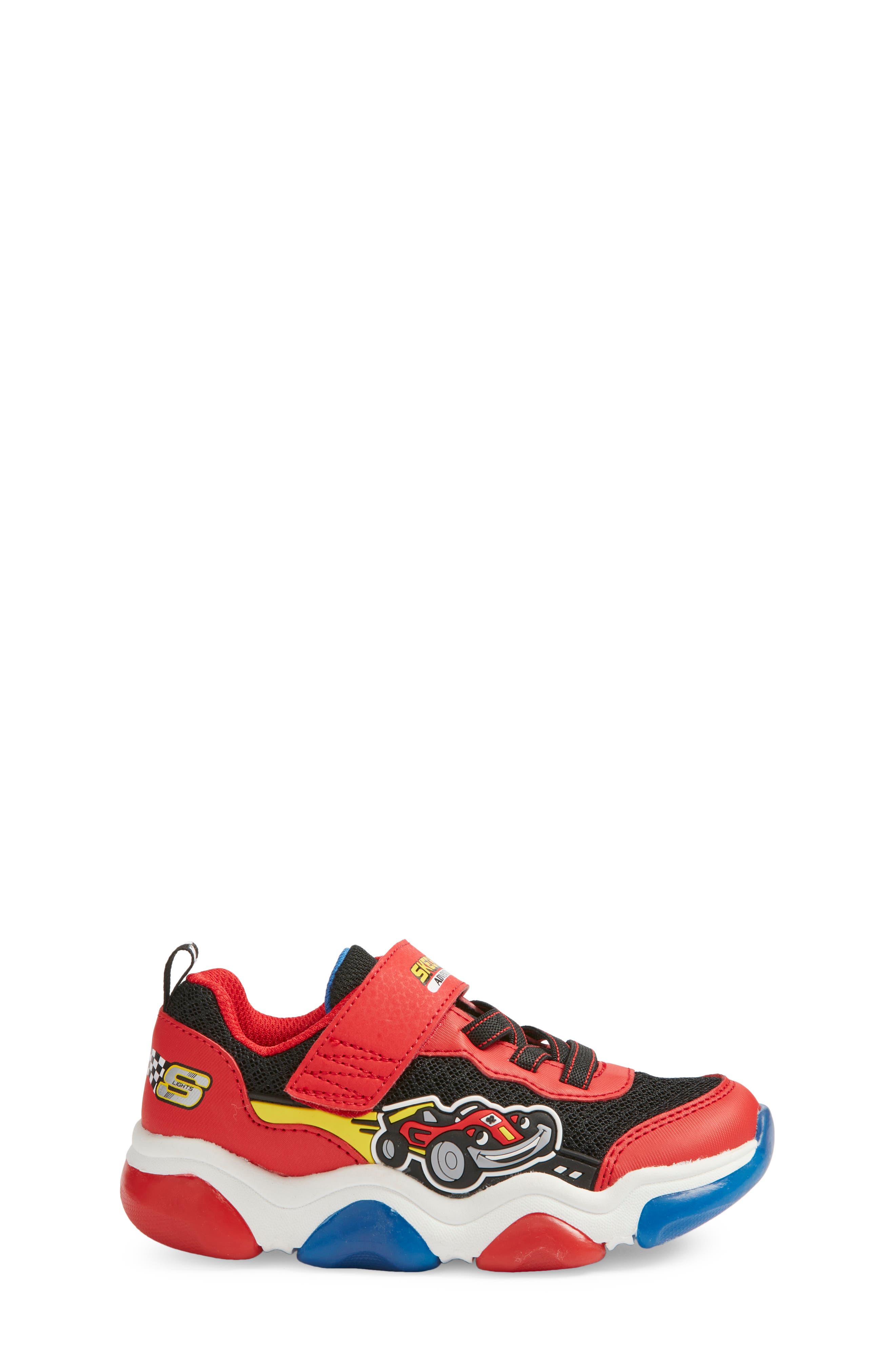 SKECHERS Kids' Mighty Glow 2.0 Sneaker, Alternate, color, Red Multi
