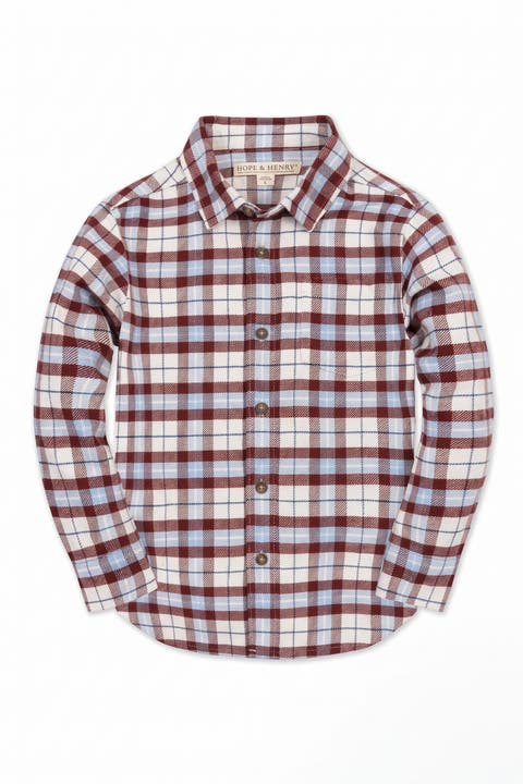 Kids' Organic Flannel Button Down Shirt