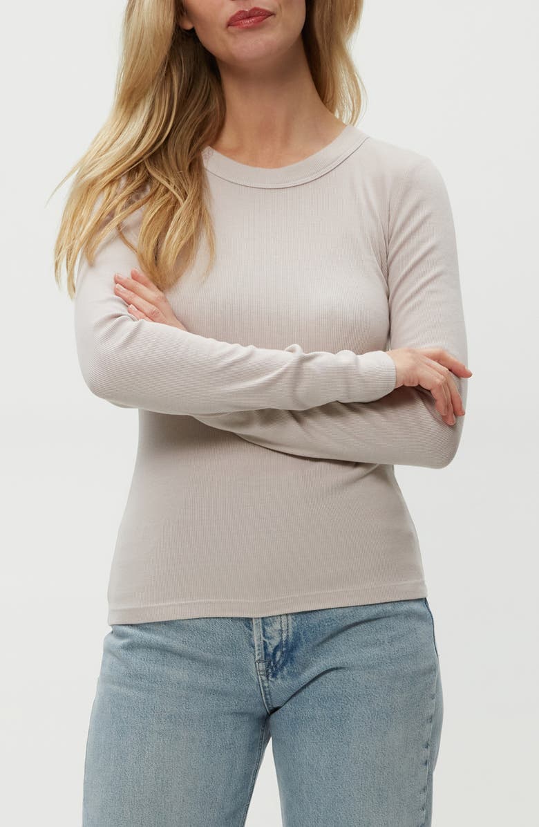 Michael Stars Zola Long Sleeve T-Shirt, Alternate, color, Cement