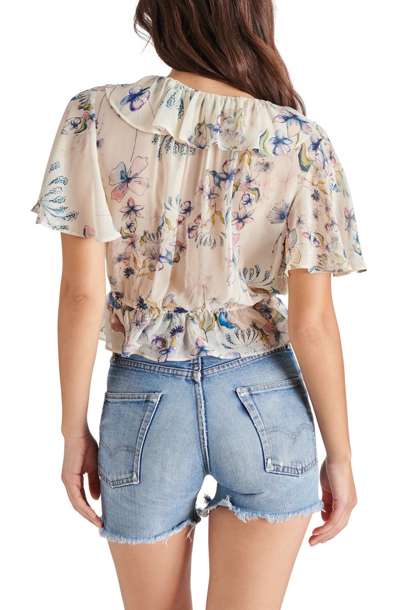 Steve Madden Brighton Floral Ruffle Top, Alternate, color,