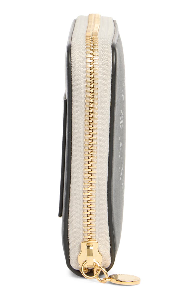 Stella McCartney Zip Around Logo Wallet, Alternate, color,