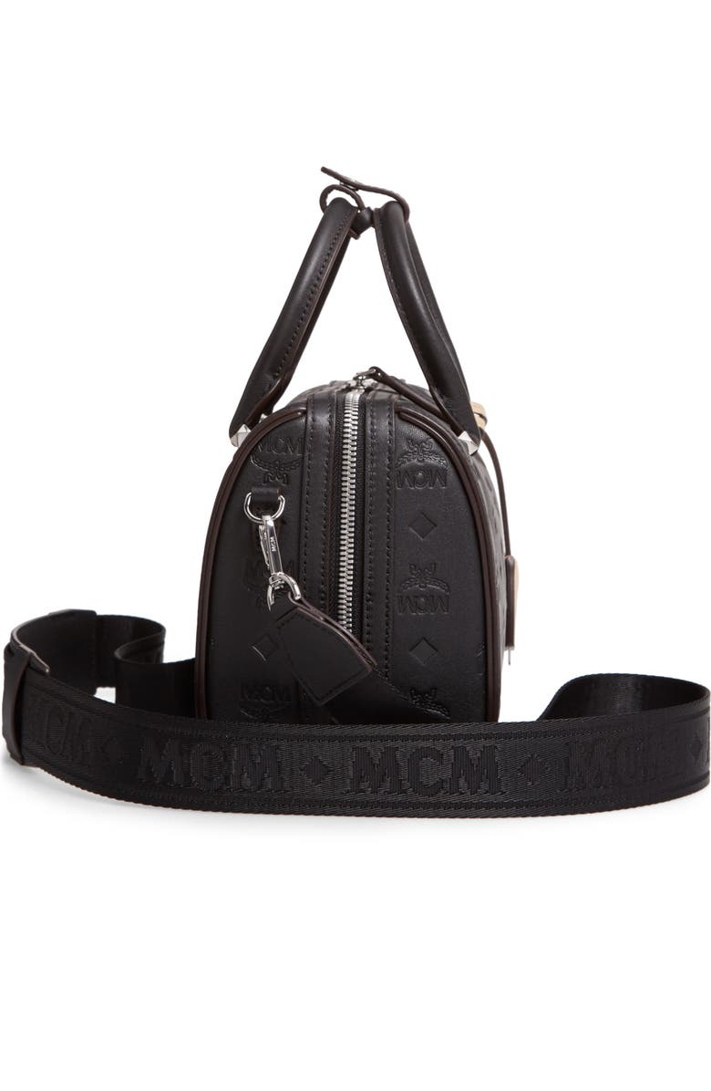 MCM Essential Monogram Leather Satchel, Alternate, color,