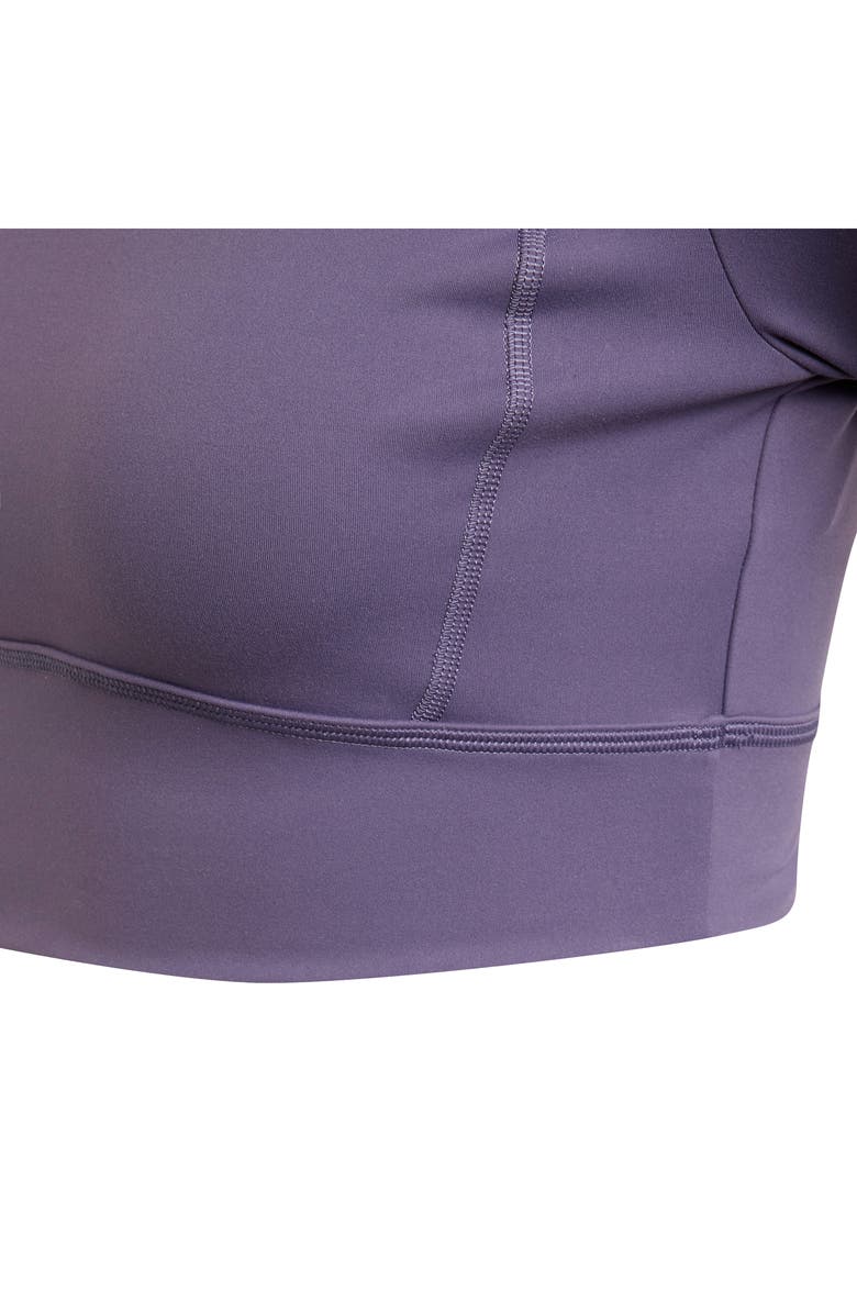 adidas by Stella McCartney TST Long Sleeve Yoga Crop Top, Alternate, color, Trace Purple