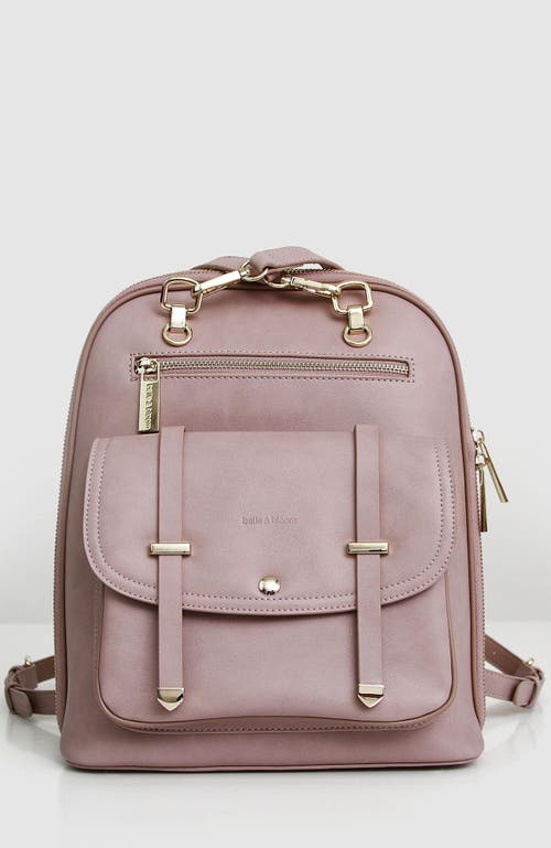 Belle & Bloom 5th Ave Leather Backpack In Dusty Pink