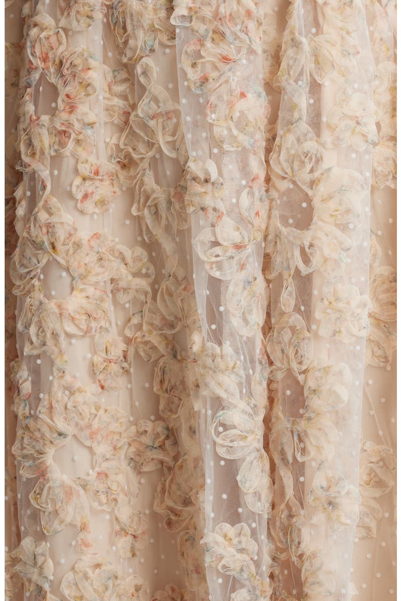 Ruffle Sleeveless Midi Dress, Alternate, color, TAN MULTI