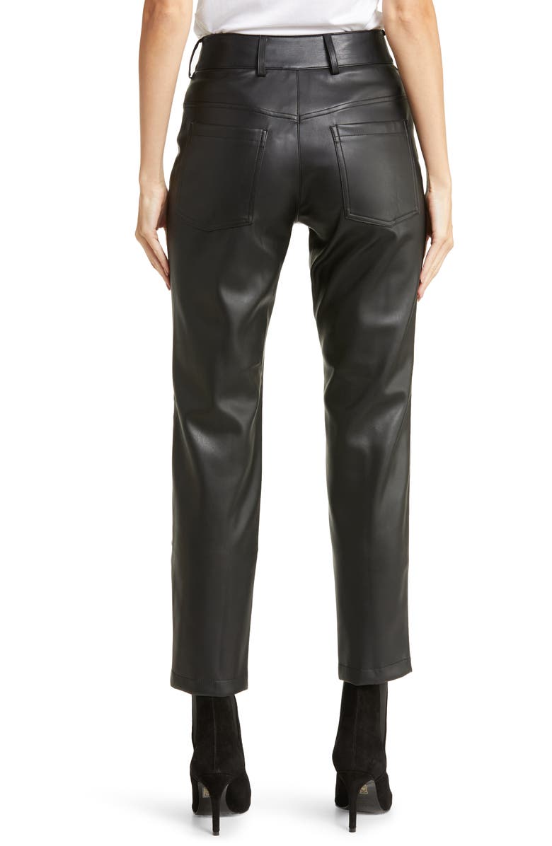 Autumn Adeigbo Lykke High Waist Faux Leather Pants, Alternate, color,