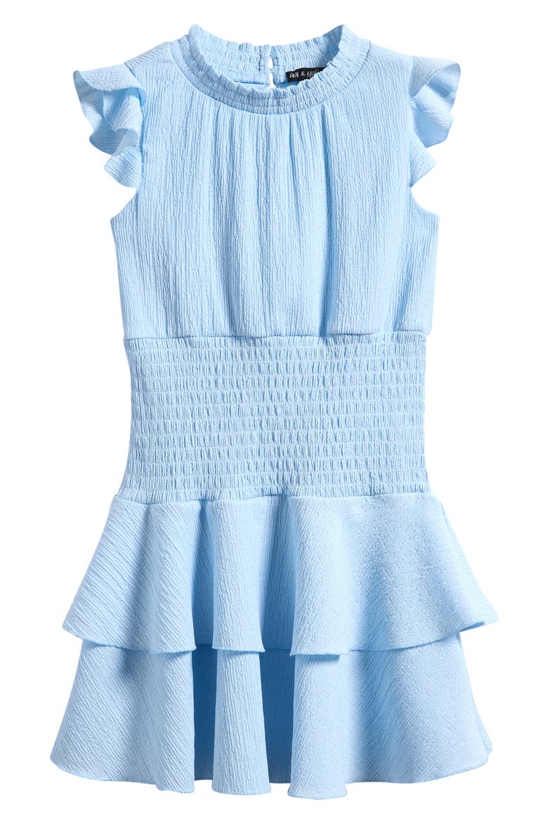 Kids' Smock Waist Dress, Main, color, MINT