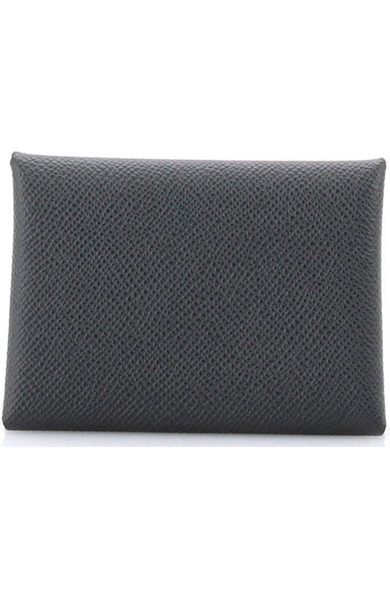 Pre-Owned Hermes Calvi Duo Card Holder Epsom, Alternate, color, Vert Mangrove