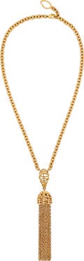 Oscar de la Renta Rattan Chandelier Pendant Necklace