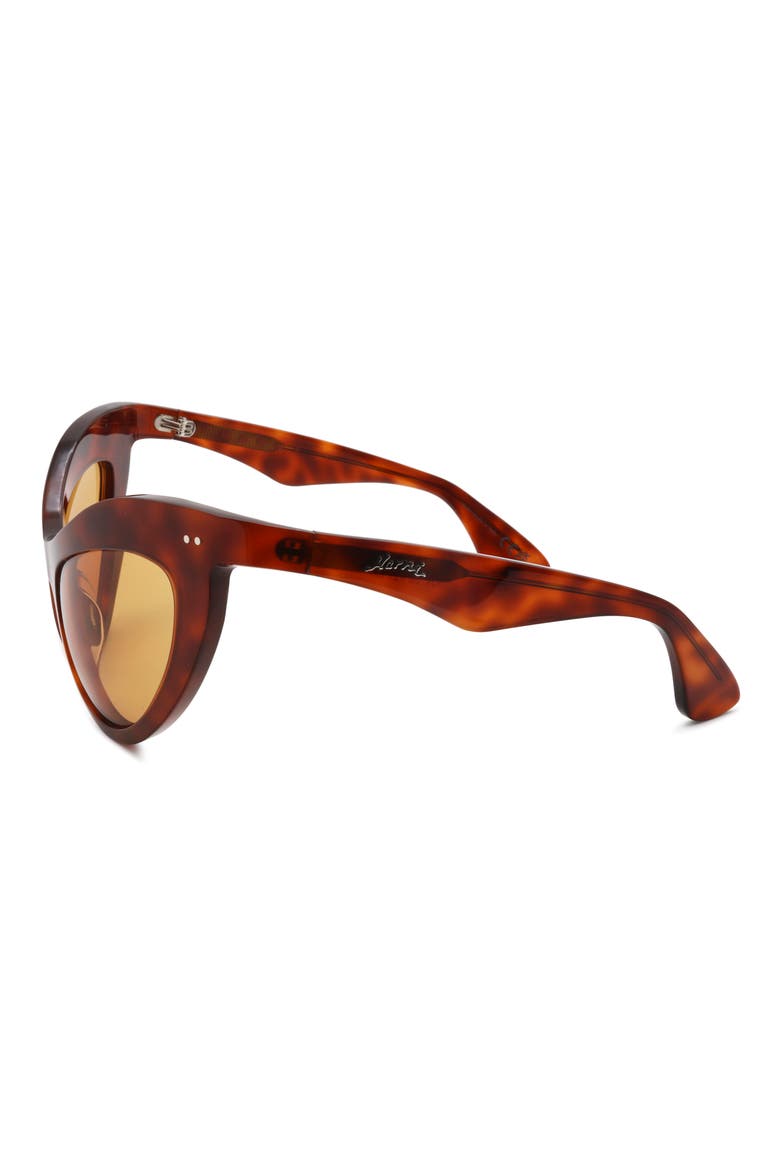 56mm Cat Eye Sunglasses, Alternate, color, HAVANA / GREEN