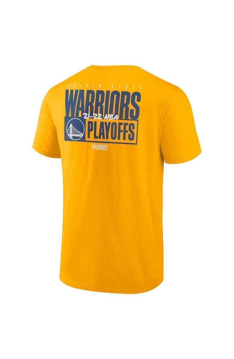 FANATICS Men's Fanatics Branded Gold Golden State Warriors 2022 NBA Playoffs Dunk T-Shirt, Alternate, color, 