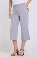 NYDJ Brigitte Patch Pocket High Waist Wide Leg Capri Jeans