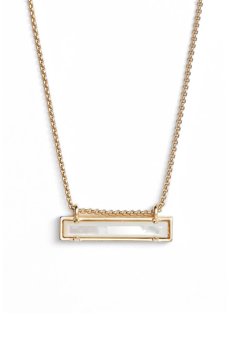 Leanor Pendant Necklace, Main, color, IVORY MOP/ GOLD