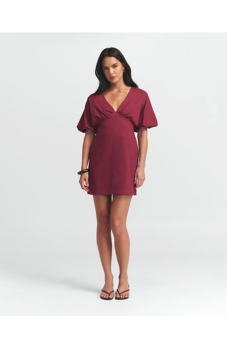 ST MRLO Palm Mini Dress, Main, color, Burgundy
