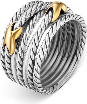 David Yurman Double X Crossover Ring in Sterling Silver with David Yurman Double X Crossover Ring in Sterling Silver with