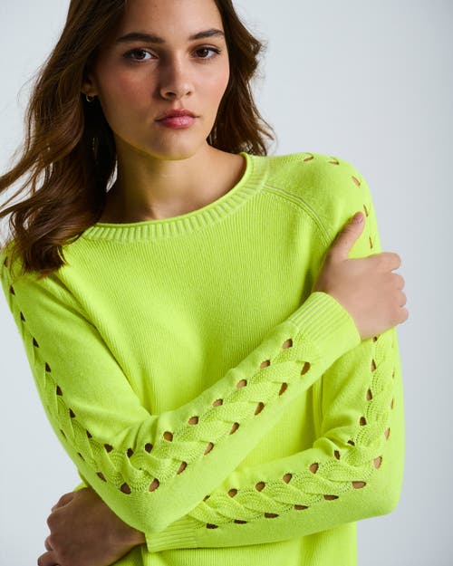 Lisa Todd Neon Lights Cotton Sweater In Green