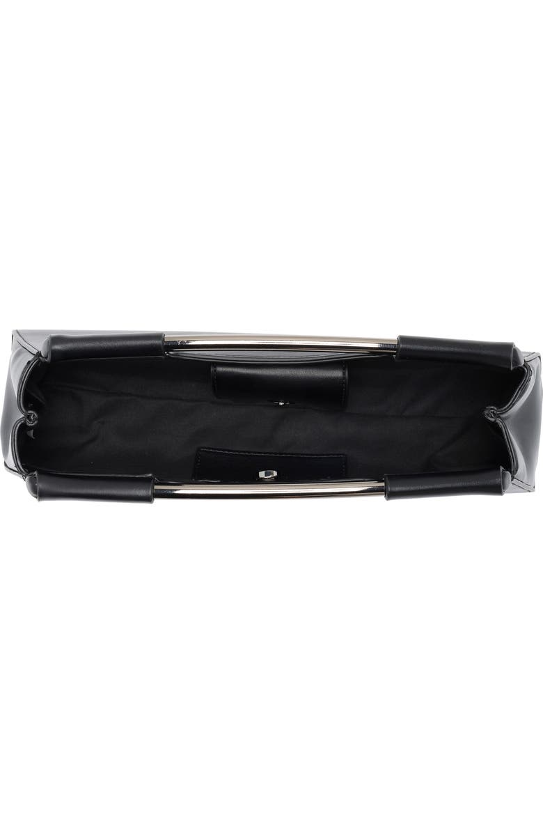 BCBG Curved Hardware Handle Clutch, Alternate, color, Black
