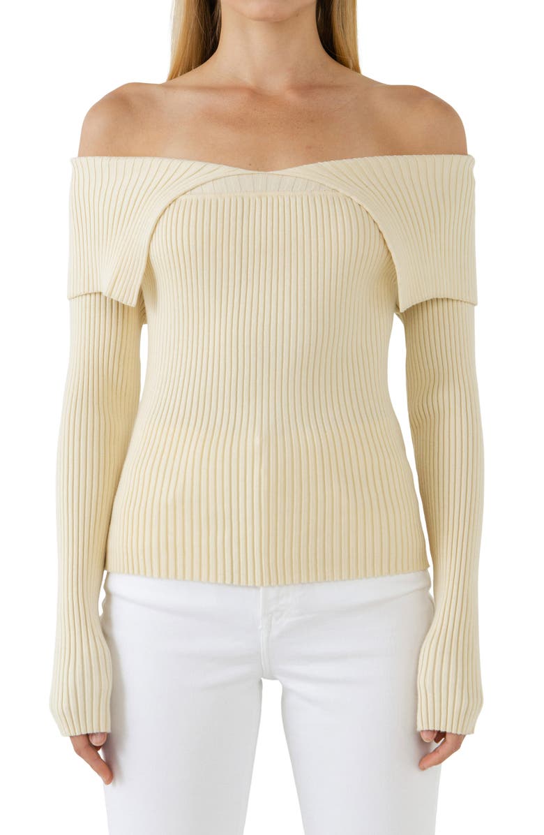 Endless Rose Off the Shoulder Sweater, Main, color,