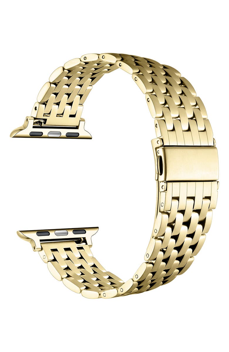 Posh Tech Remy Stainless Steel Apple Watch<sup>®</sup> Watchband, Alternate, color, Gold