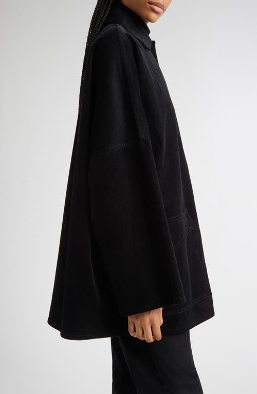 Totême Toteme Organic Cotton Corduroy Overshirt Jacket In Black