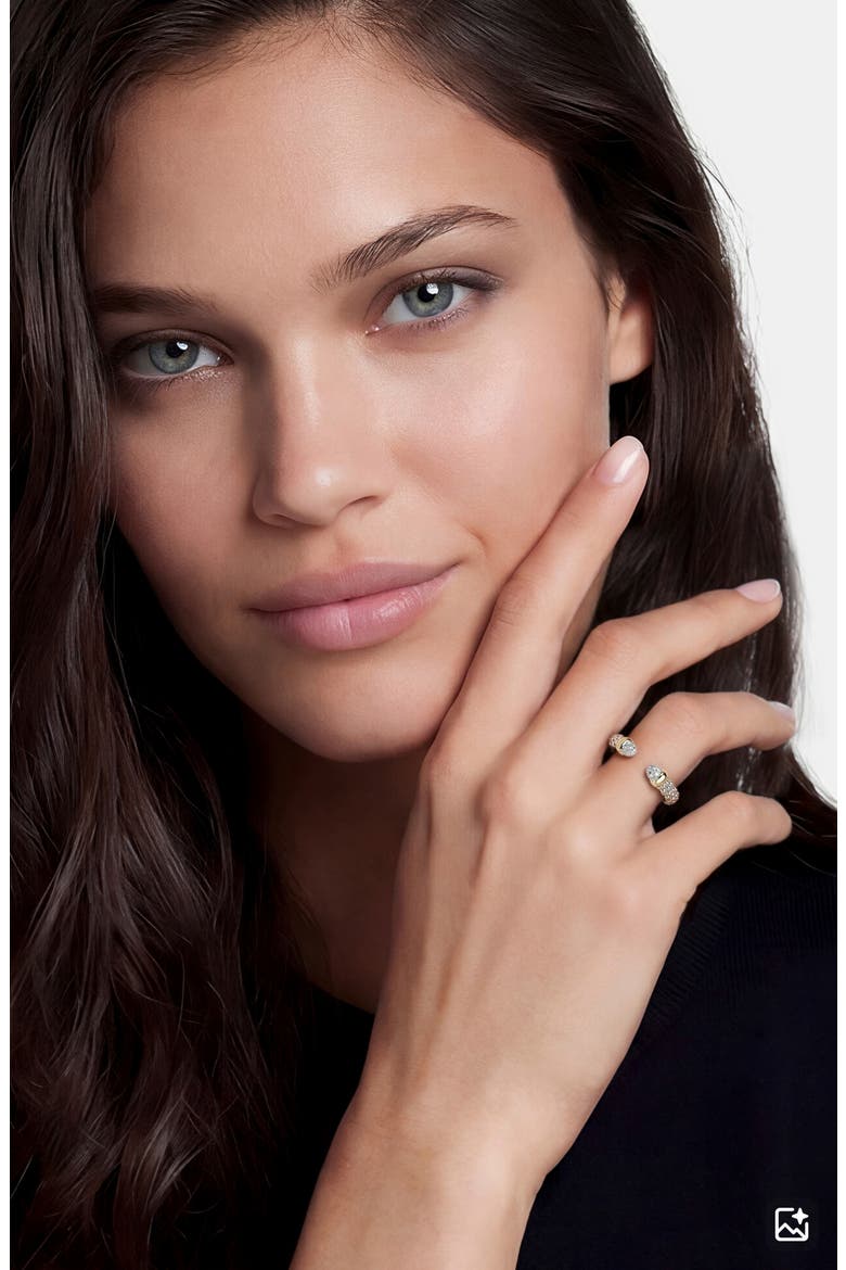 Signature Caviar Diamond Band Ring, Alternate, color, TWO-TONE