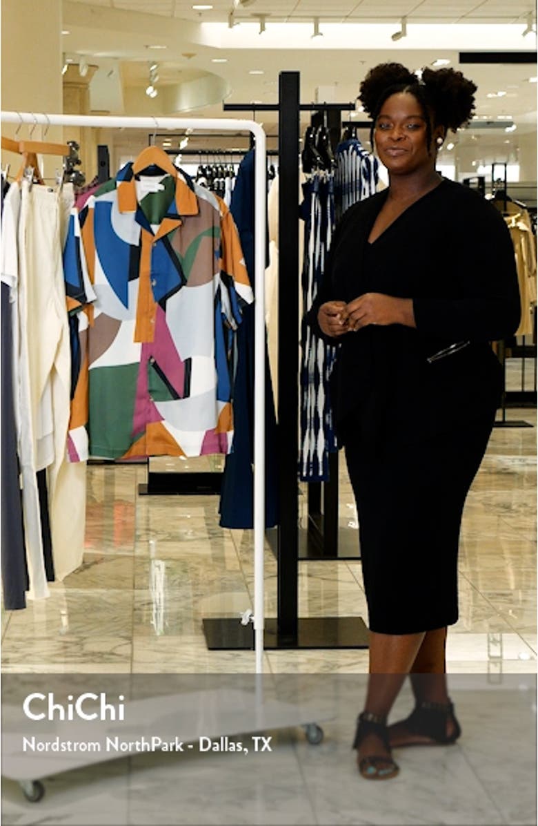 Retro Print Short Sleeve Satin Button-Up Shirt, sales video thumbnail