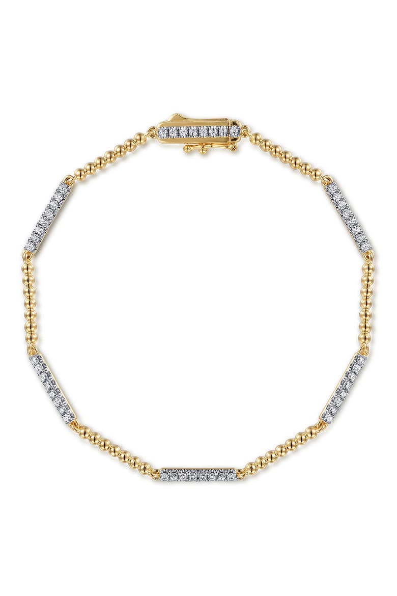 Bujukan Diamond Bar Station Bracelet, Main, color, GOLD