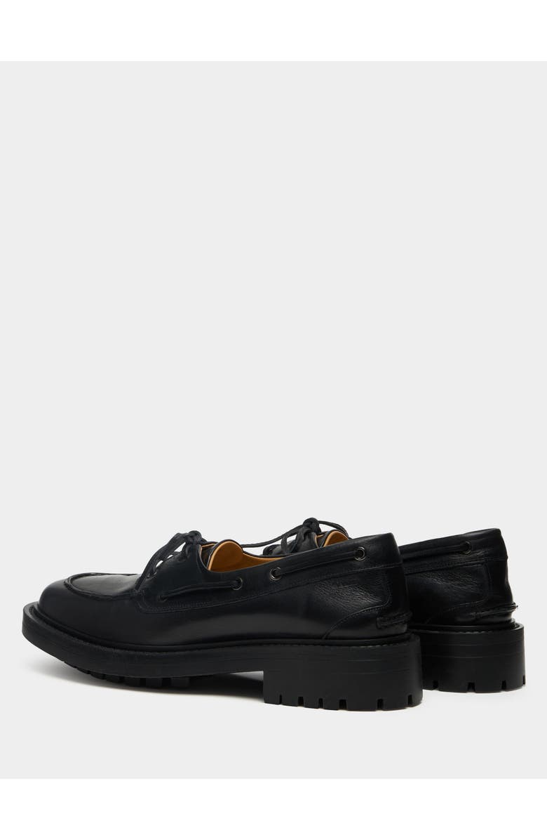 Bally B-Lug Bootie in Buffalo Leather Lined with Sheepskin, Alternate, color, Black