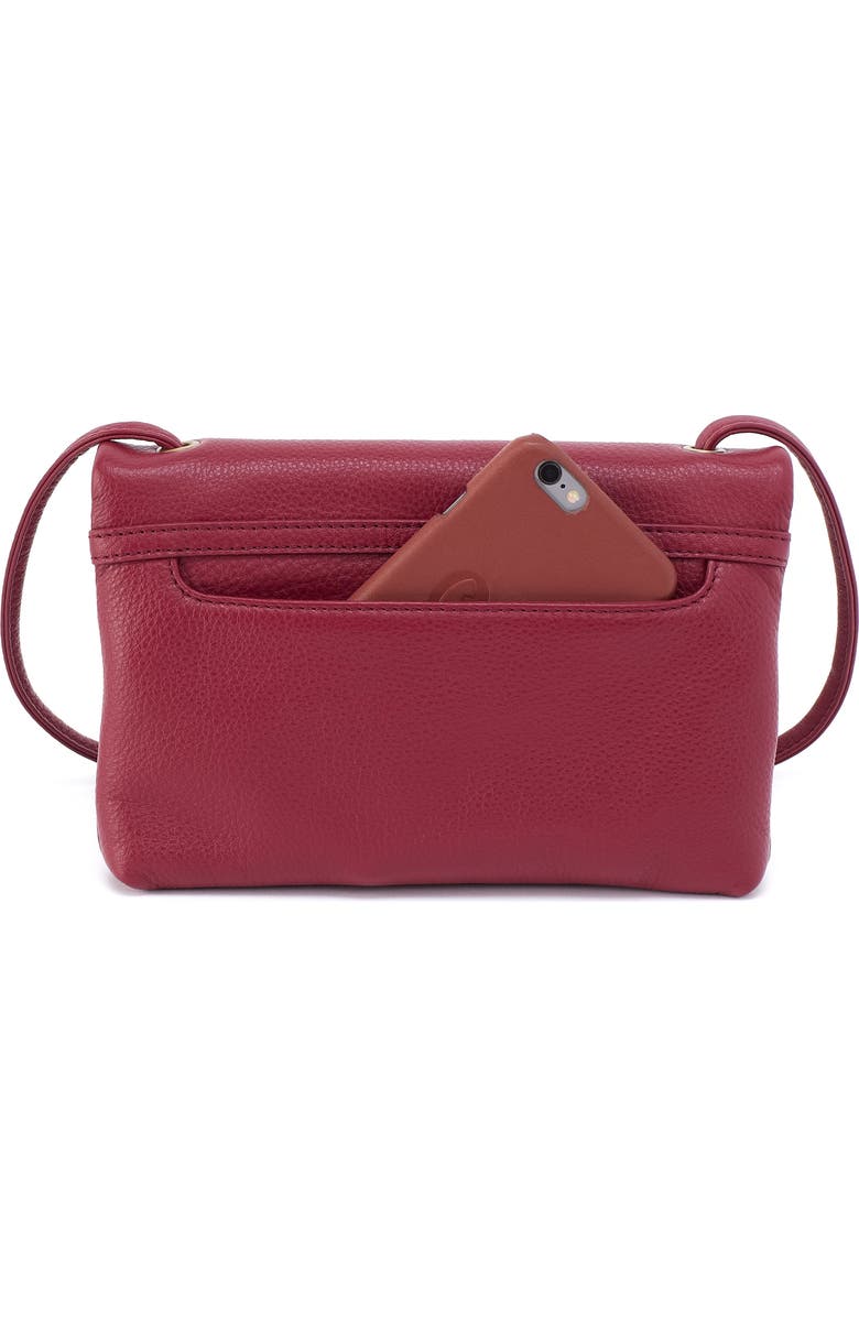 HOBO Small Grant Leather Crossbody Bag, Alternate, color, Wine