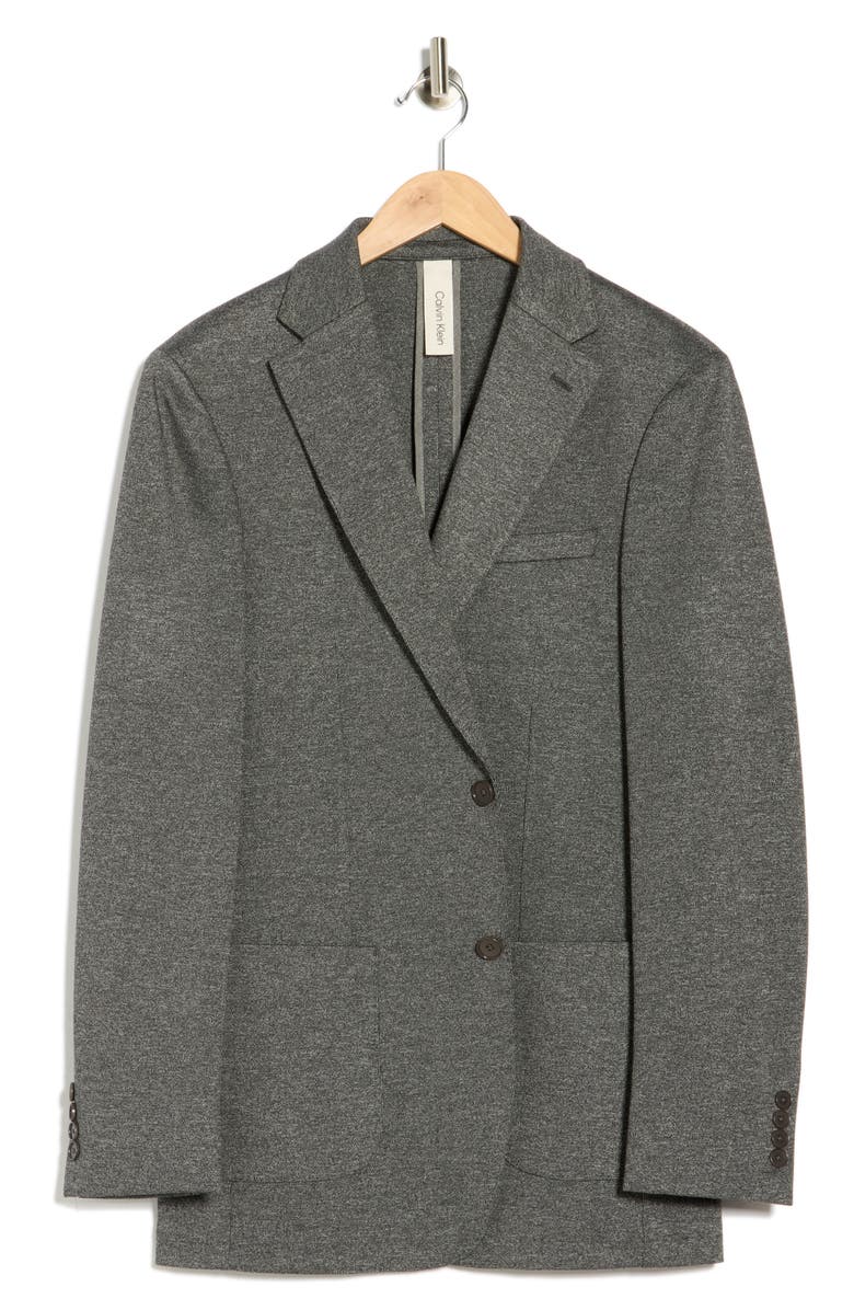 Calvin Klein Heathered Notch Lapel Sport Coat, Main, color, Black/ White