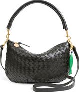 Clare V. Medium Petit Moyen Woven Leather Messenger Bag