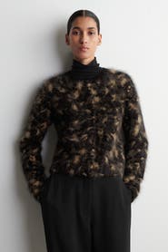 COS Animal-jacquard Merino Wool Cardigan