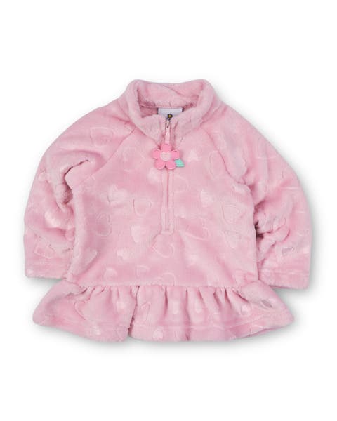Heart Fleece Top With Flowers (Toddler, Little Kid)