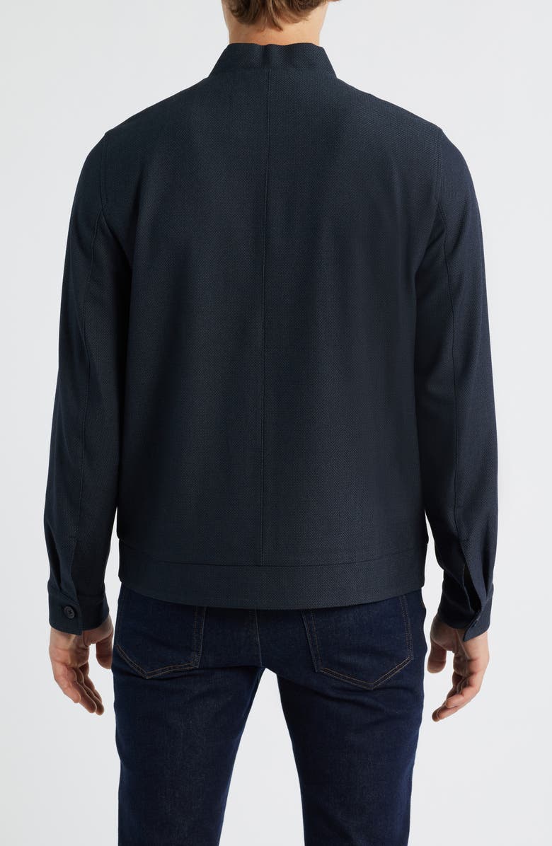 Johnston & Murphy Pattern Zip Jacket, Alternate, color, Navy