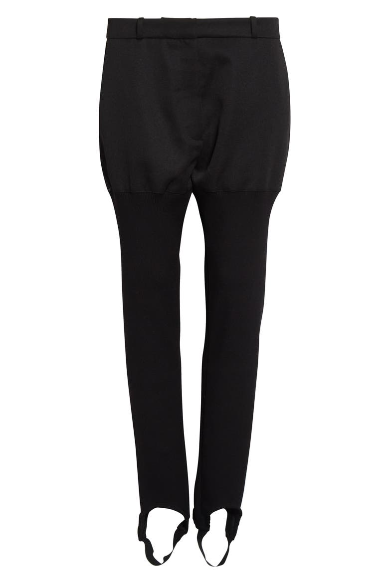 Hybrid Rib Stirrup Leggings, Alternate, color, BLACK