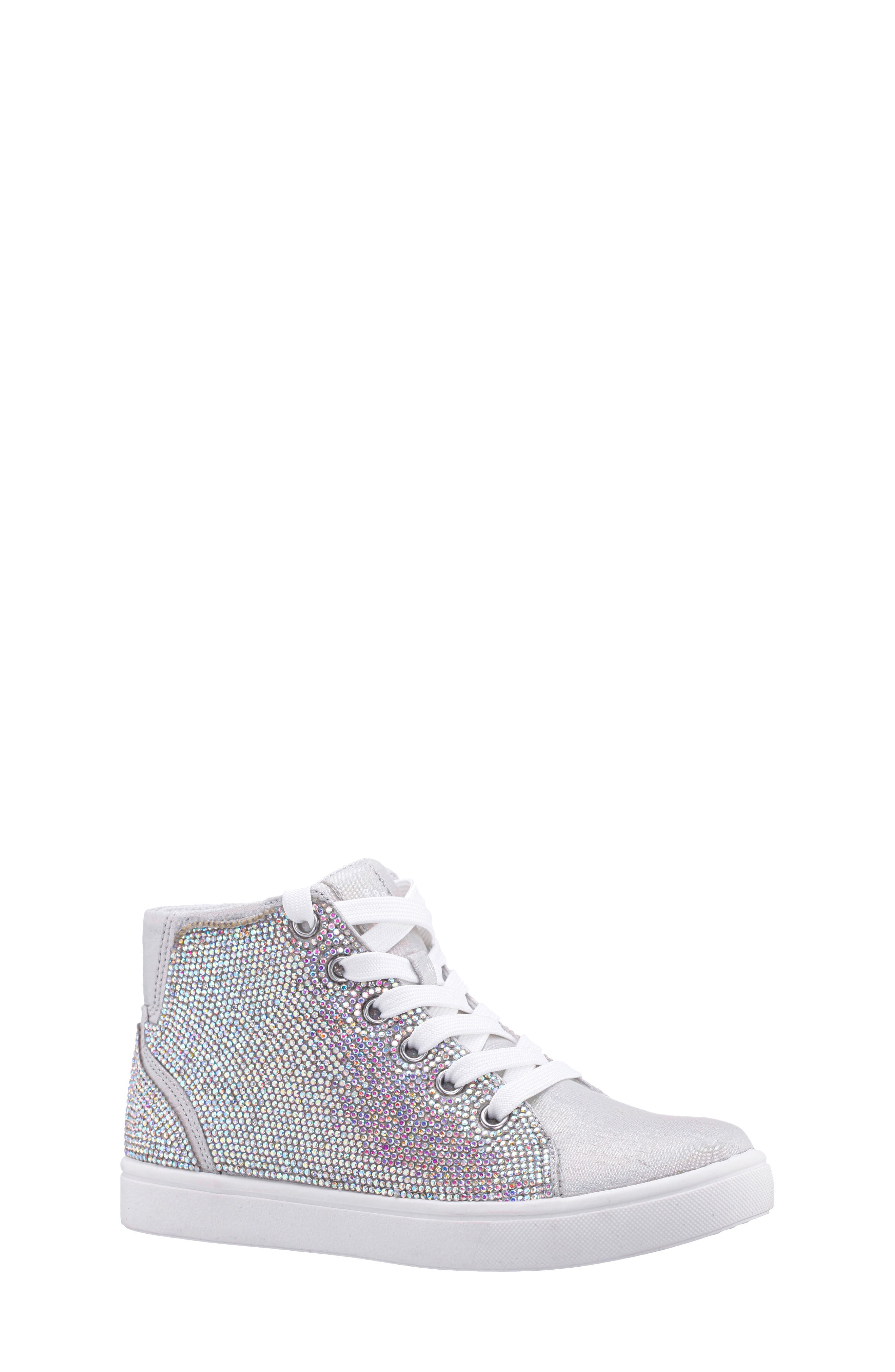 Kids' Kula High Top Sneaker, Main, color, SILVER SHIMMER STONES
