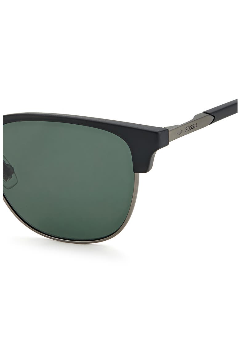 51mm Half Rim Sunglasses, Alternate, color, MATTE BLACK